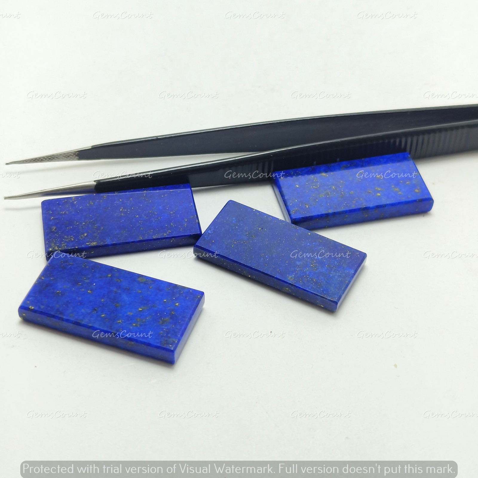 Natural Lapis Lazuli Flat Rectangle Cabochon Loose Gemstone 6x8mm-18x25mm