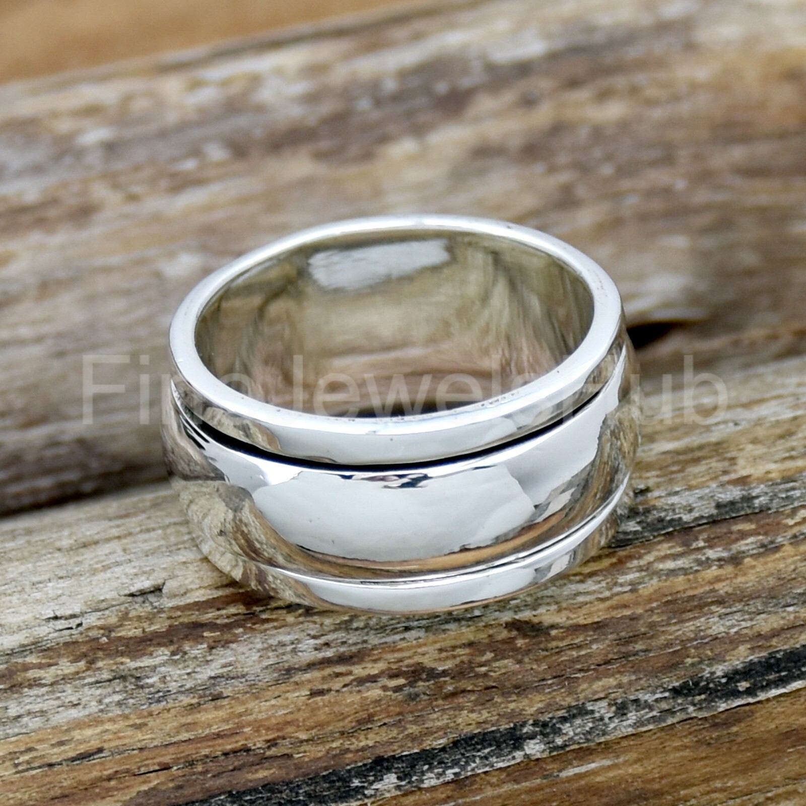 Spinner Ring 925 Sterling Silver Ring Dome Band Ring Handmade Silver Ring Thumb