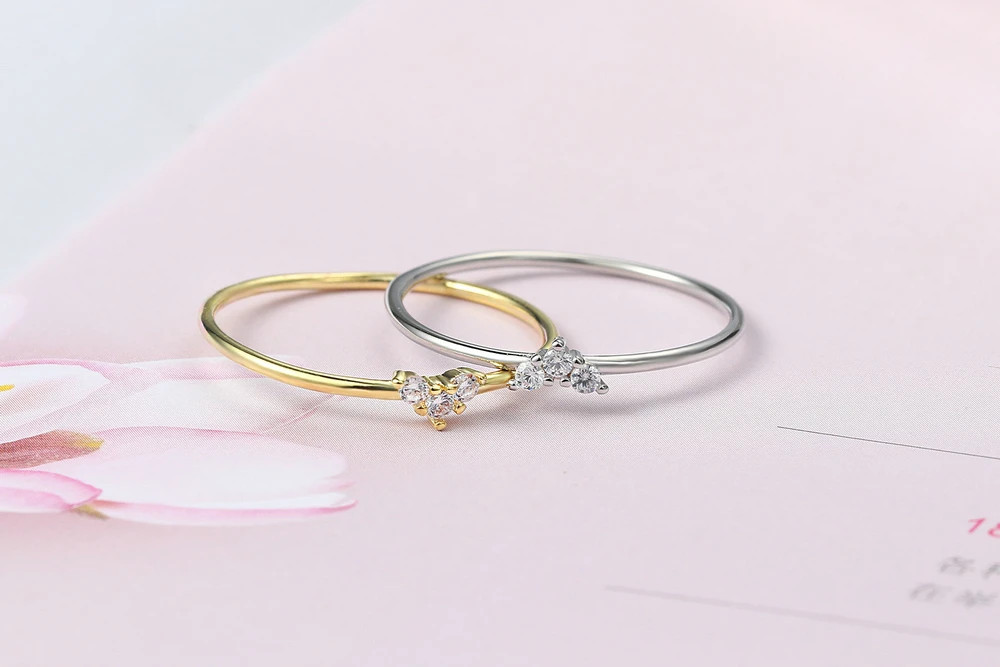 Knuckle Ring Heart Thin Tension Mount Geometric Adjustable Wedding Women Jewelry