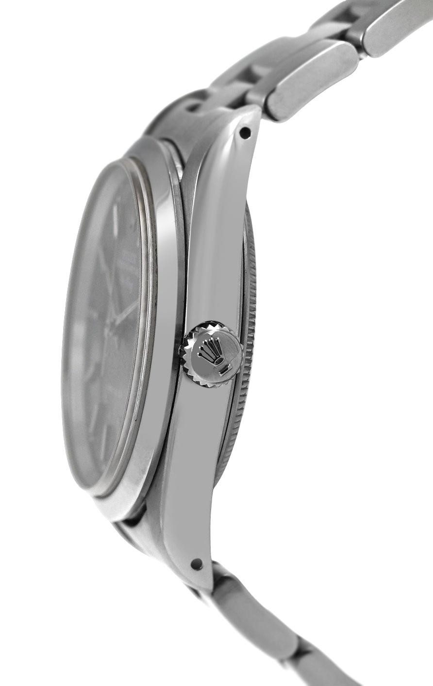 Rolex Air-King 14000 Gray Sunburst Dial Steel 34MM Men’s Automatic
