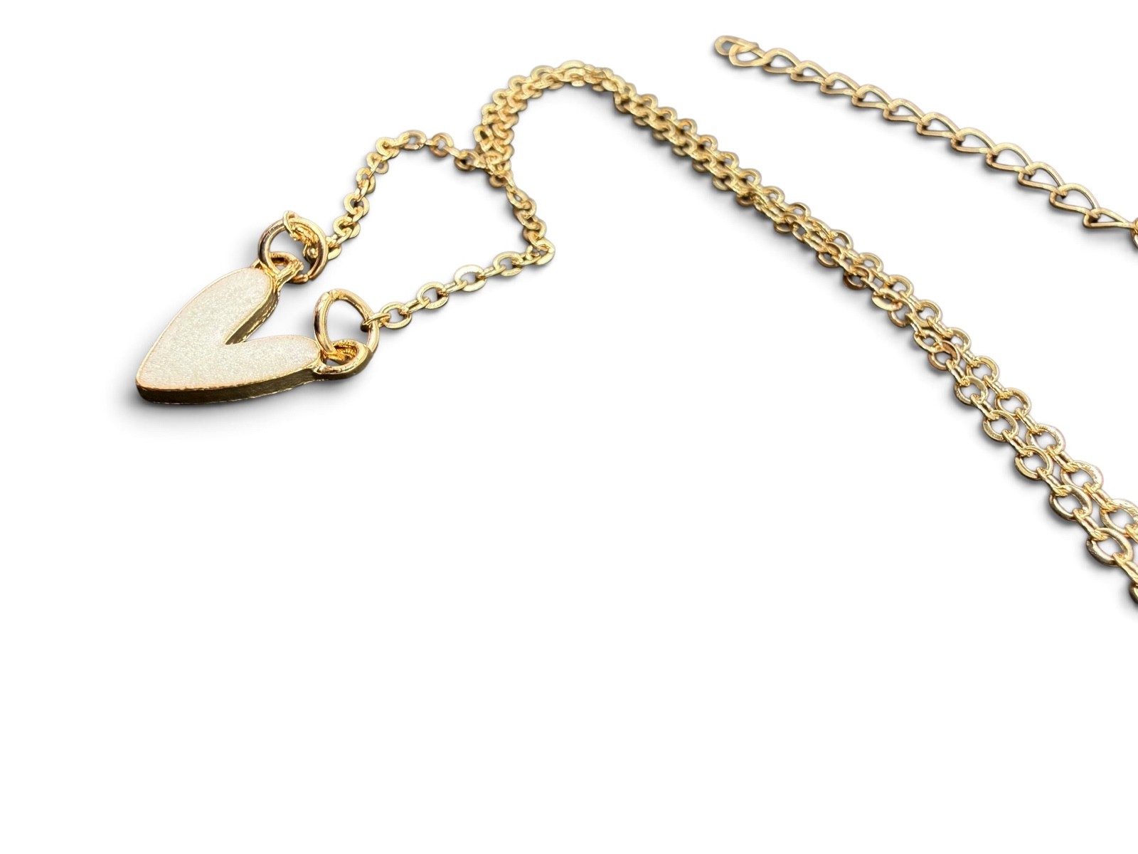 Heart-Shaped Pendant Necklace Elegant 18” Chain Minimalist Fashion Jewelry Y1