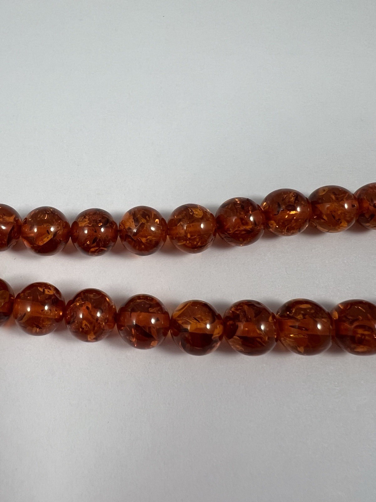 Vintage Cognac Baltic Amber Beads 10 Millimeter 27 Grams Old Stock