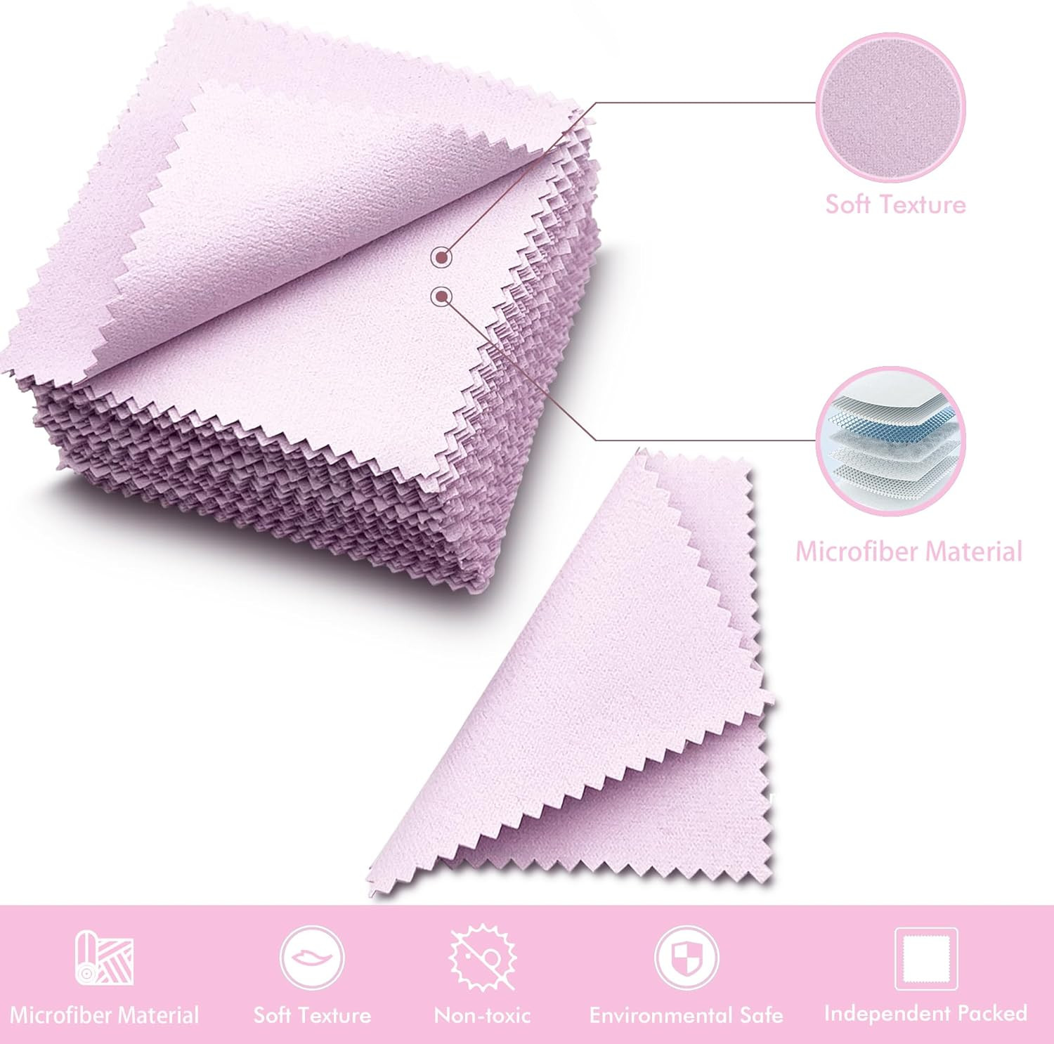 120PCS Jewelry Cleaning Cloth Jewelry Polishing Cloths Individually Wrapped Silv