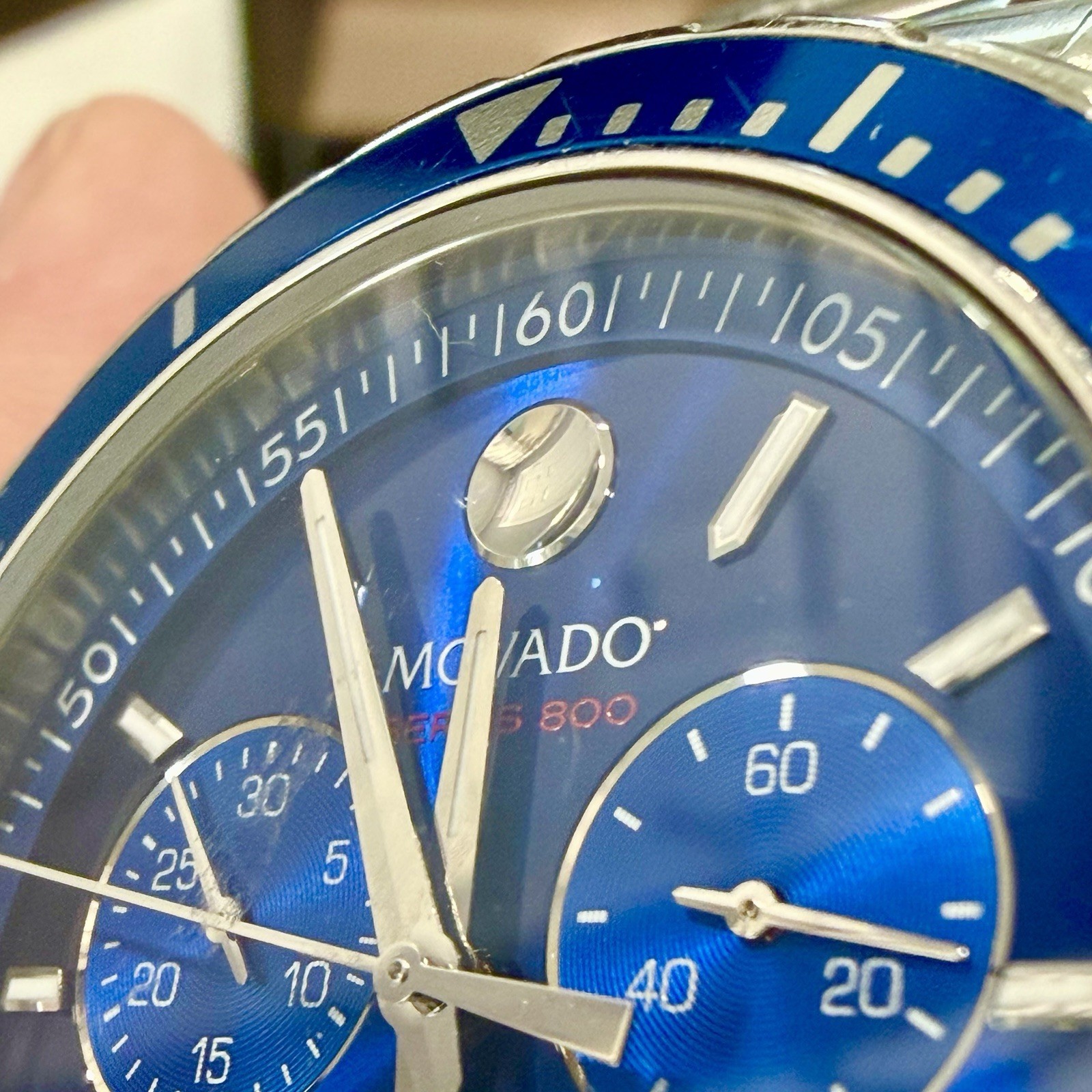 Movado Series 800 Men’s Stainless Steel Quartz Chronograph Watch 2600141