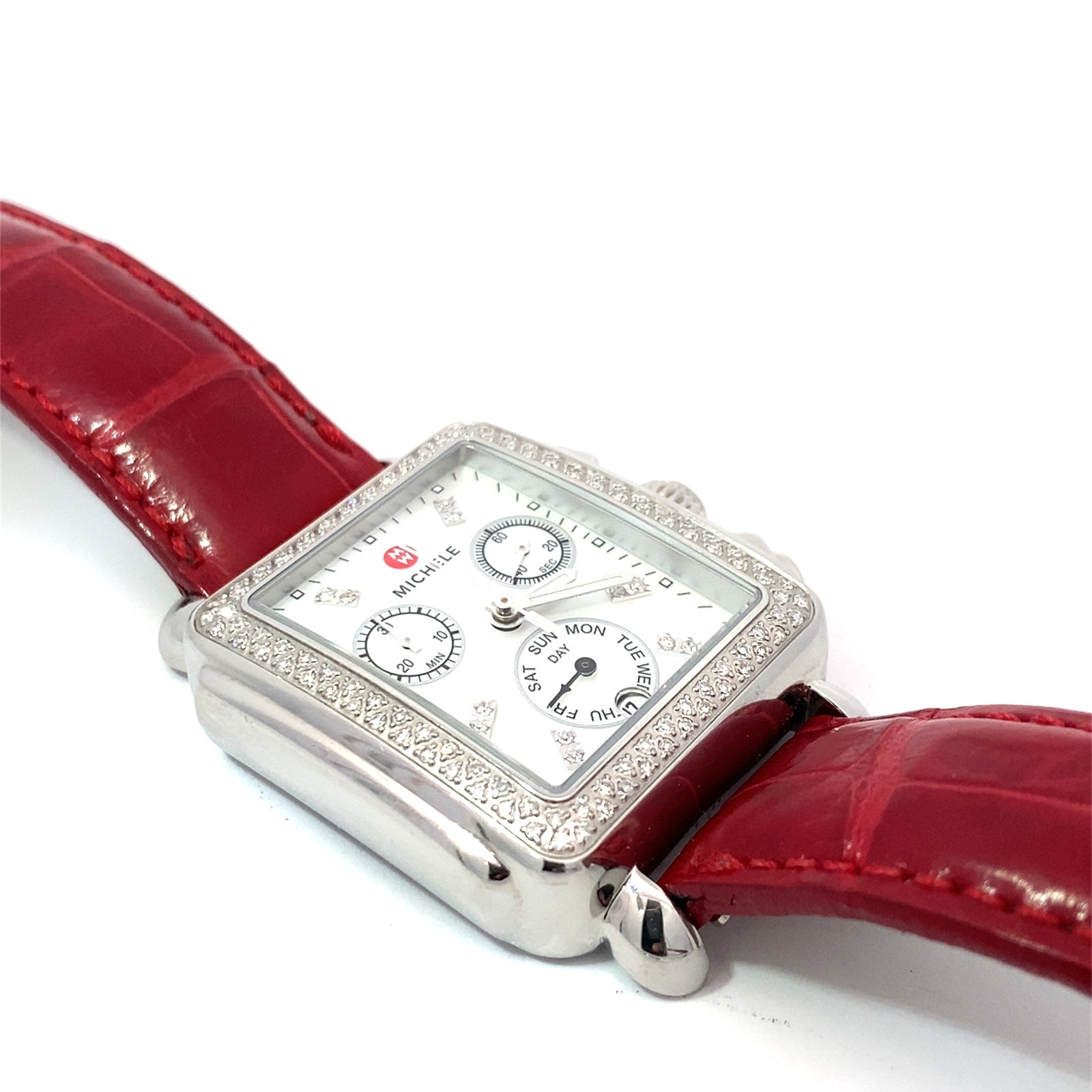 Michele Deco 33mm Steel Diamond Mother of Pearl Dial Quartz MW06P01A1046 Watch