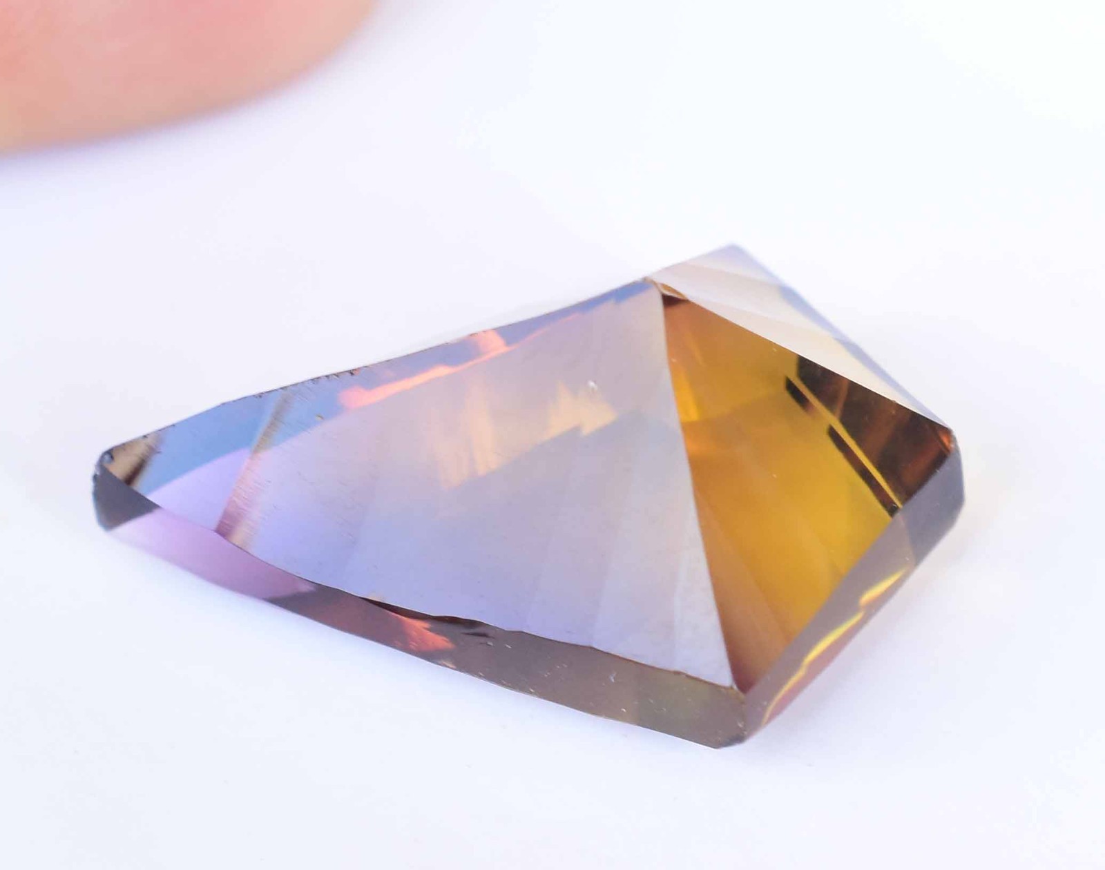 Natural Bolivia Ametrine Bi-Color 20.55 Ct Untreated Certified Loose Gemstone