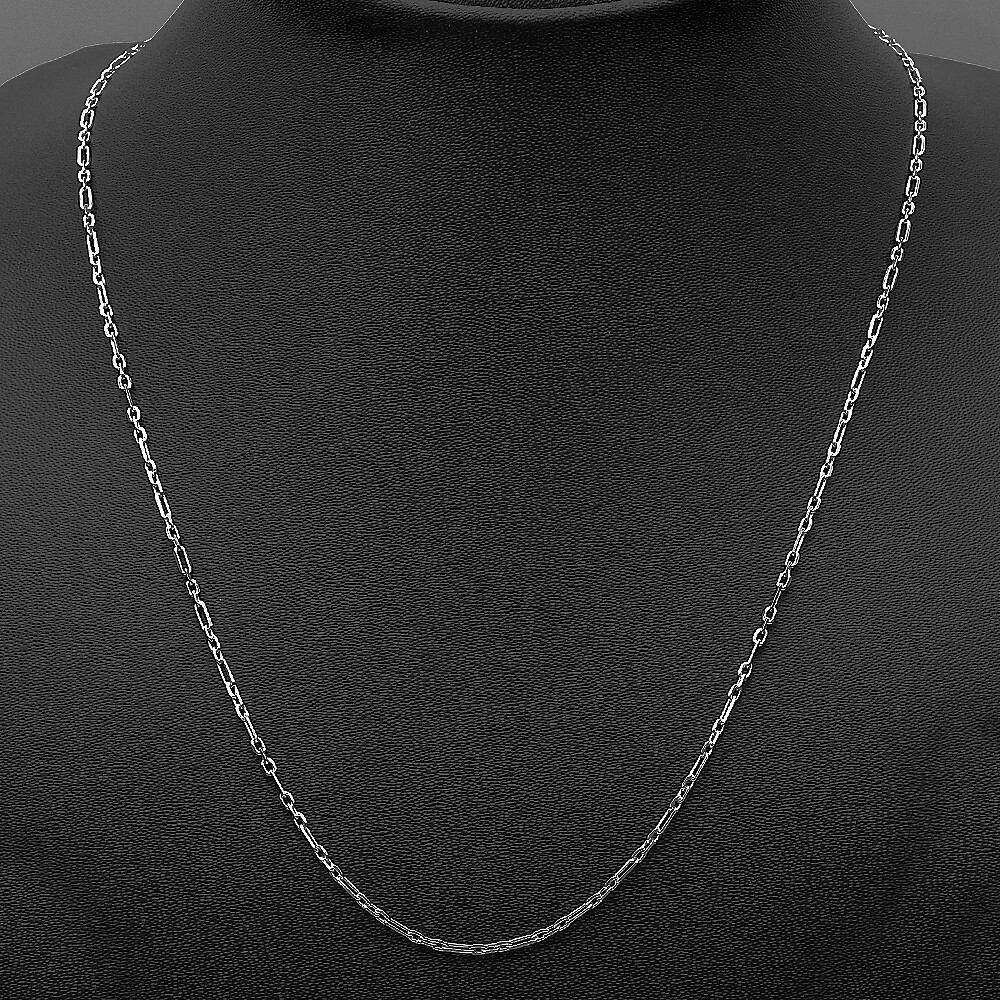 18 inch Figaro Style Chain 925 Sterling Silver Jewelry 6116