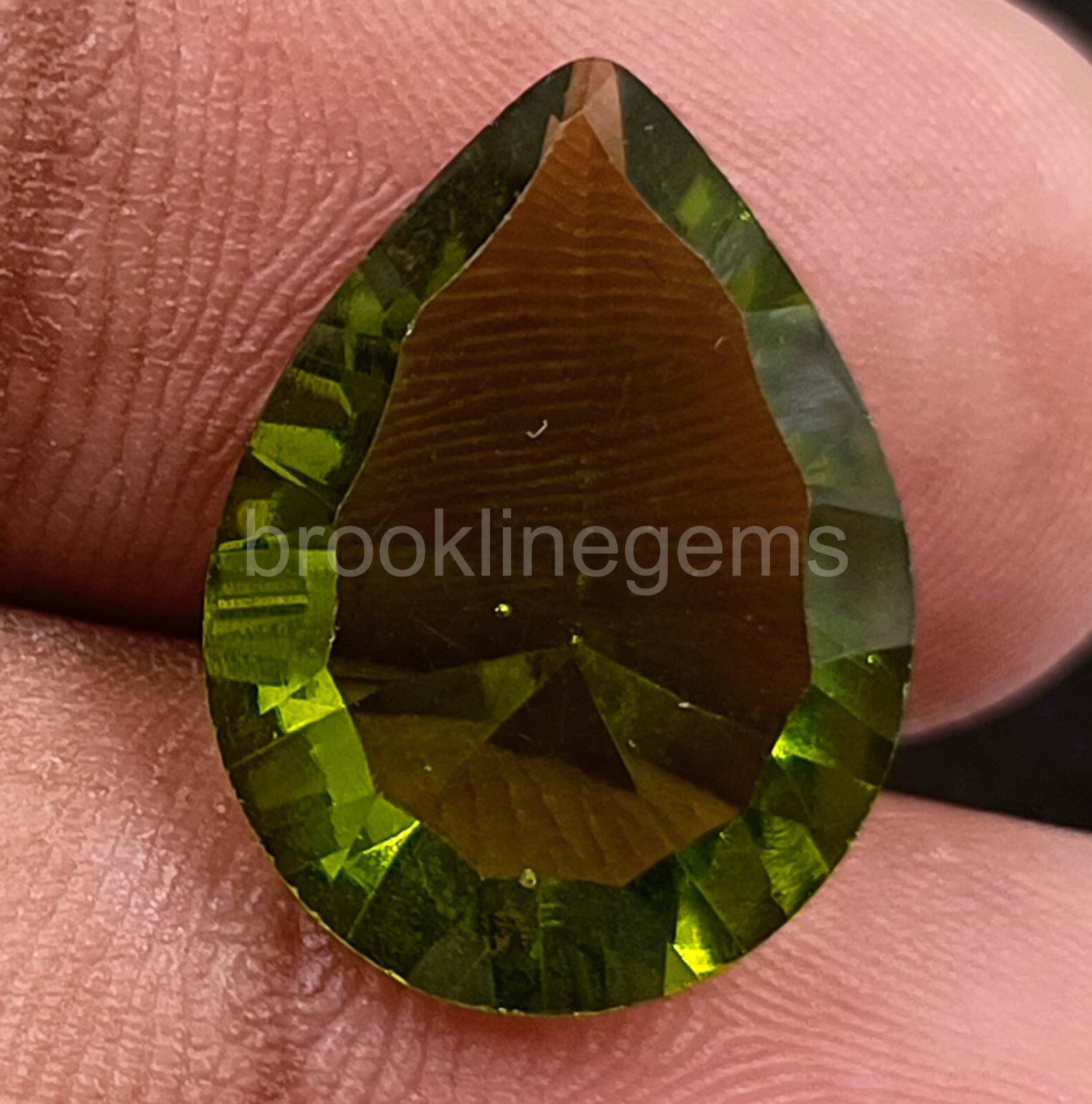 Natural Hiddenite 7.00 Ct PEAR SHAPE Green Rare Certified Stunning Gemstone 5ATU
