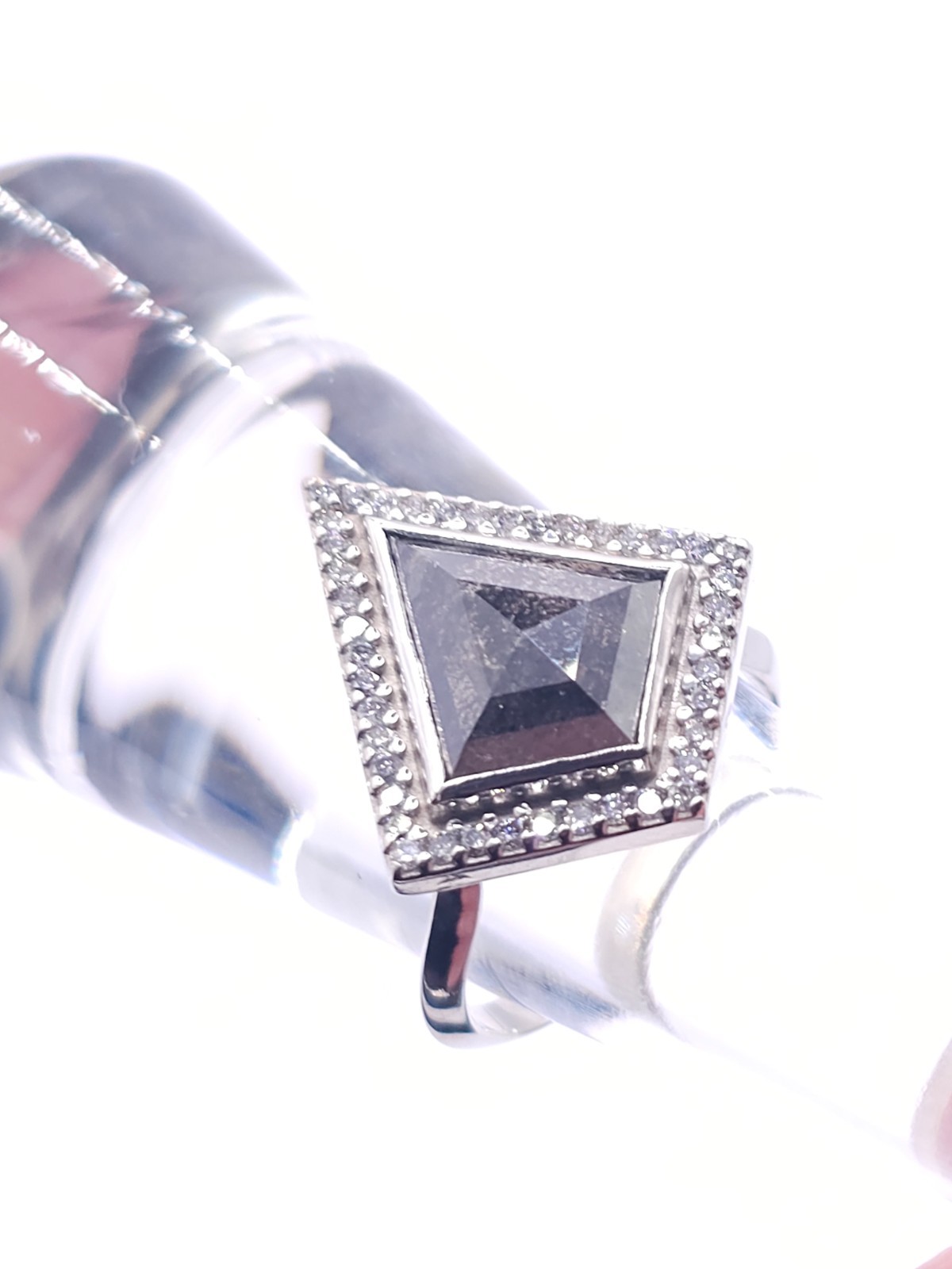 2.41 CTW Center Stone Kite Diamond Alexis Russell Engagement Ring size 5.5 14kt
