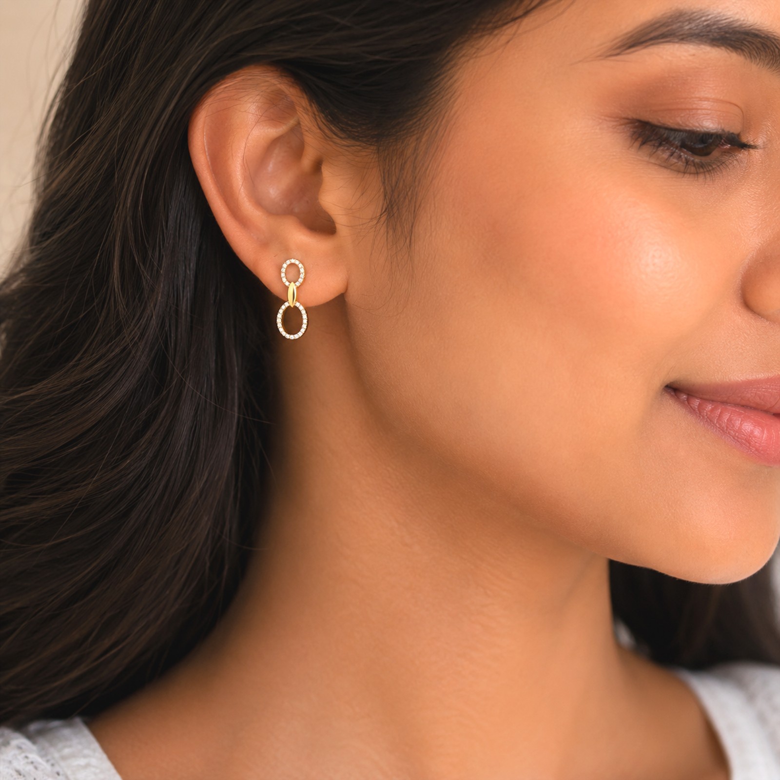 Drop Dangle Women’s Earring 925 Sterling Silver 0.35 Ct Round Lab Grown Diamond