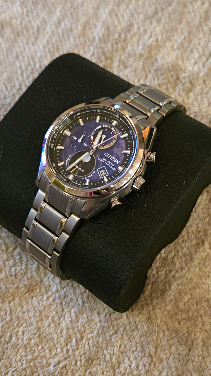 Citizen Tsuki-Yomi Eco-Drive Radio Controlled Titanium Watch