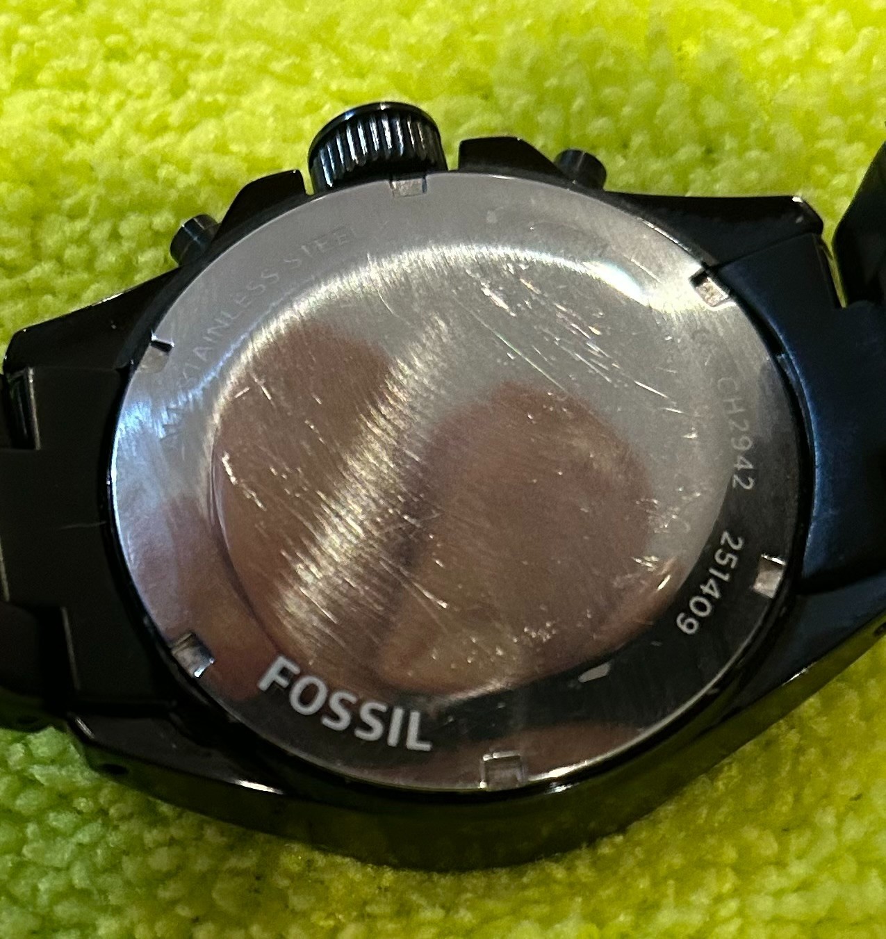 Fossil Decker Chronograph Black IP CH2942 Stainless Steel Men’s Watch