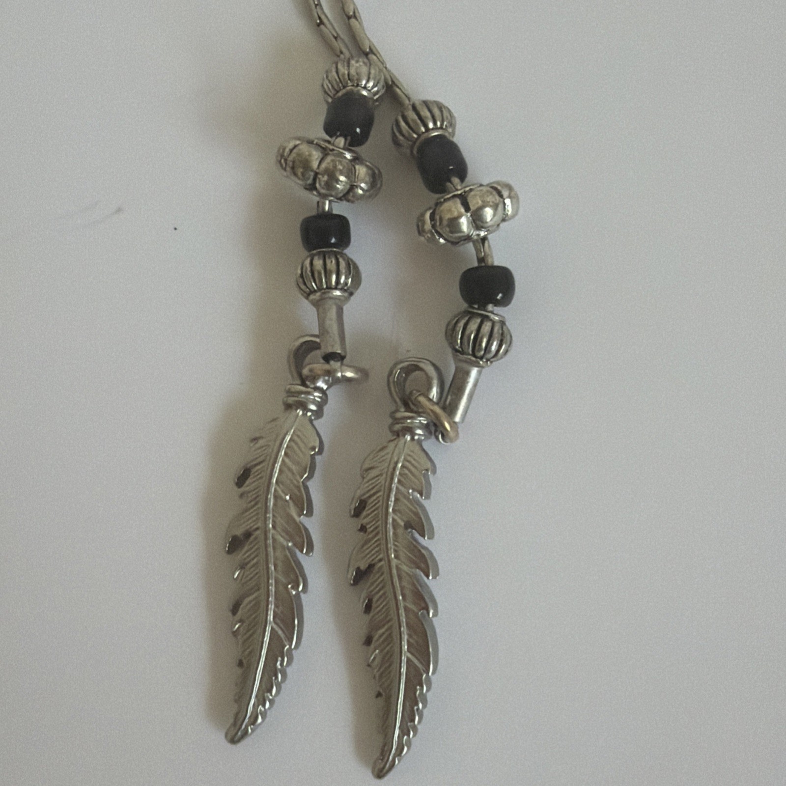 Vintage Buffalo Nickle Silver Southwestern Bolo Slide Necklace 19.5”