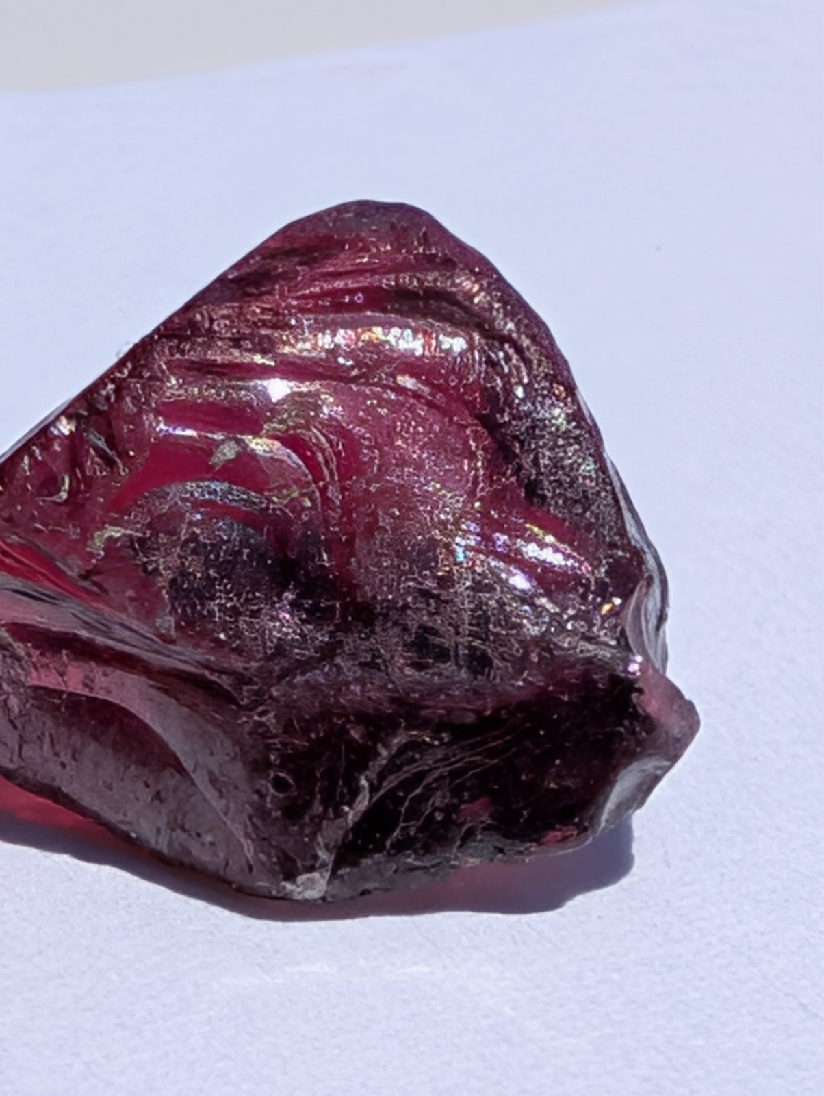 USA seller 9.05 ct IF Raspberry Tanzanian garnet facet rough gemstone