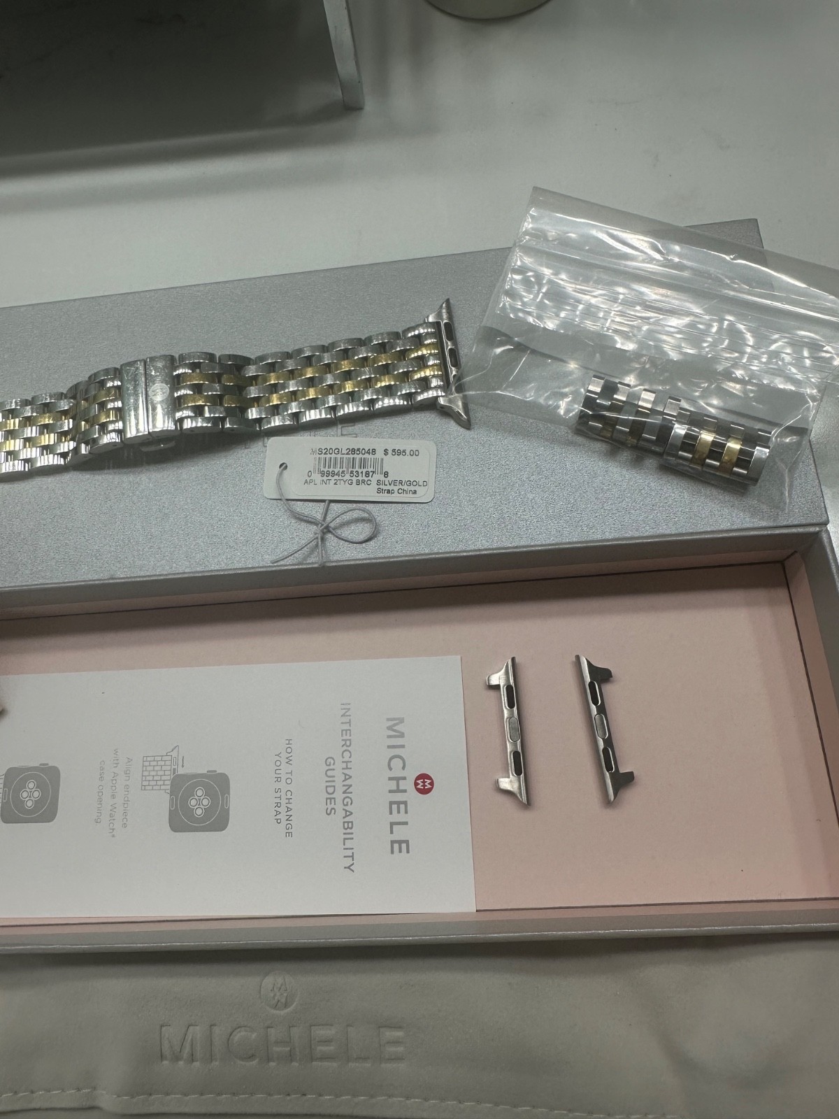 MICHELE Two-Tone 18K Gold-Plated Bracelet Band for Apple watch
