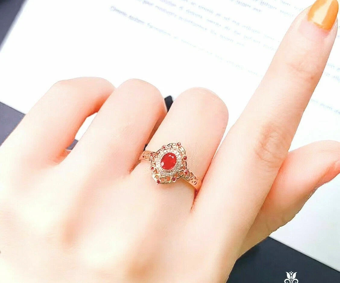 OpenWork Filigree Wedding Ring 14K Yellow Gold Over 1.70Ct Lab Created Ruby