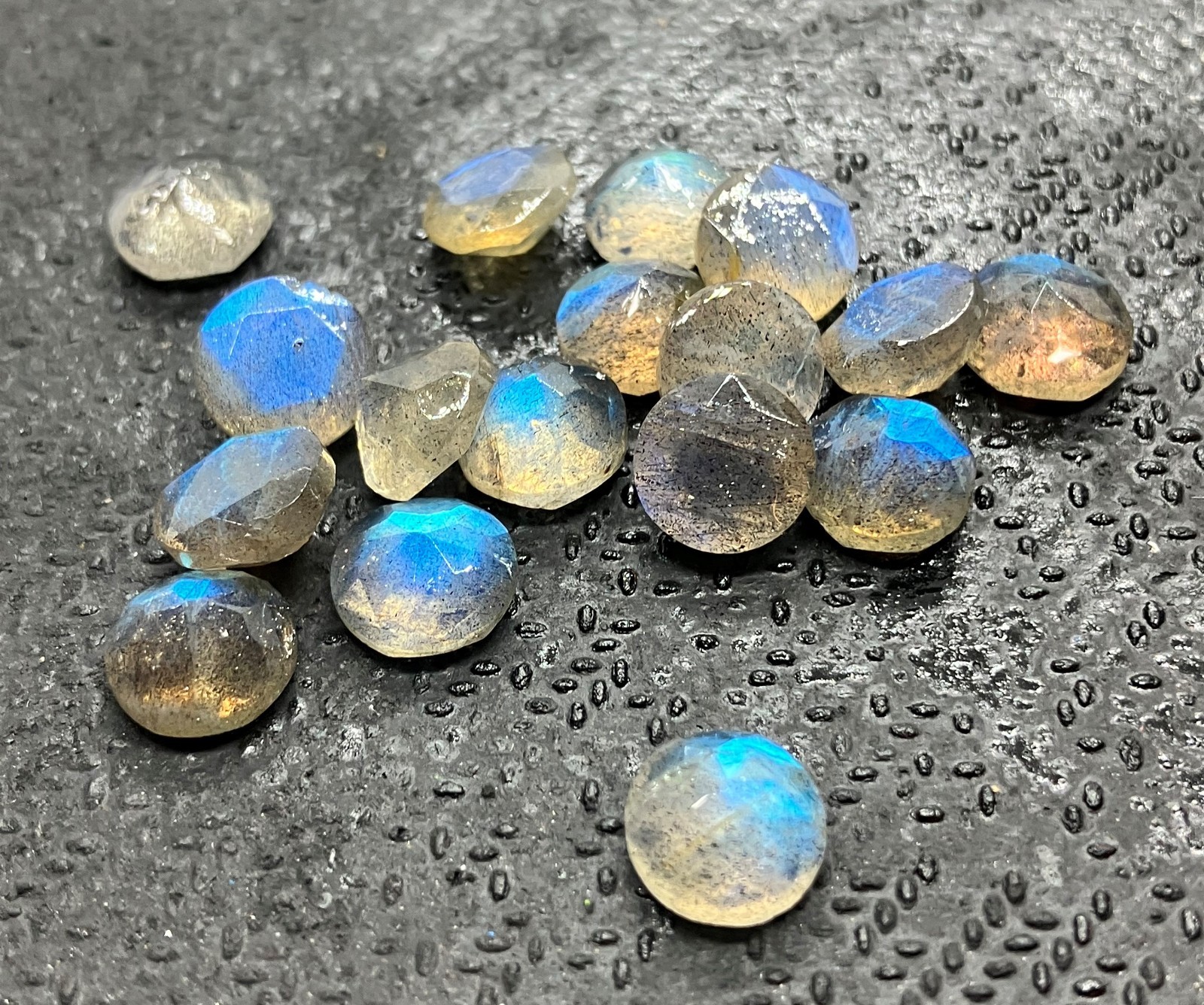 AAA Natural Labradorite Moonstone Round Cut Loose Gemstone For Making Jewelry