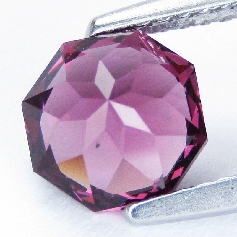 1.88Cts Striking Natural Rhodolite Garnet 7mm Octagonal Cut Tanzania Gemstone