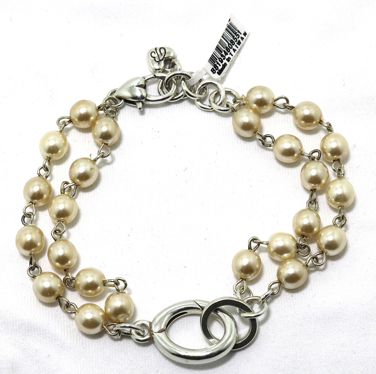 Brighton Rare NWT Victoria Pearl Charm Bracelet