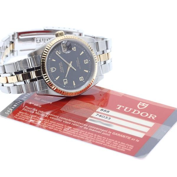 Tudor Prince Date 74033 34mm SS Black Dial Automatic Date Watch #C6358