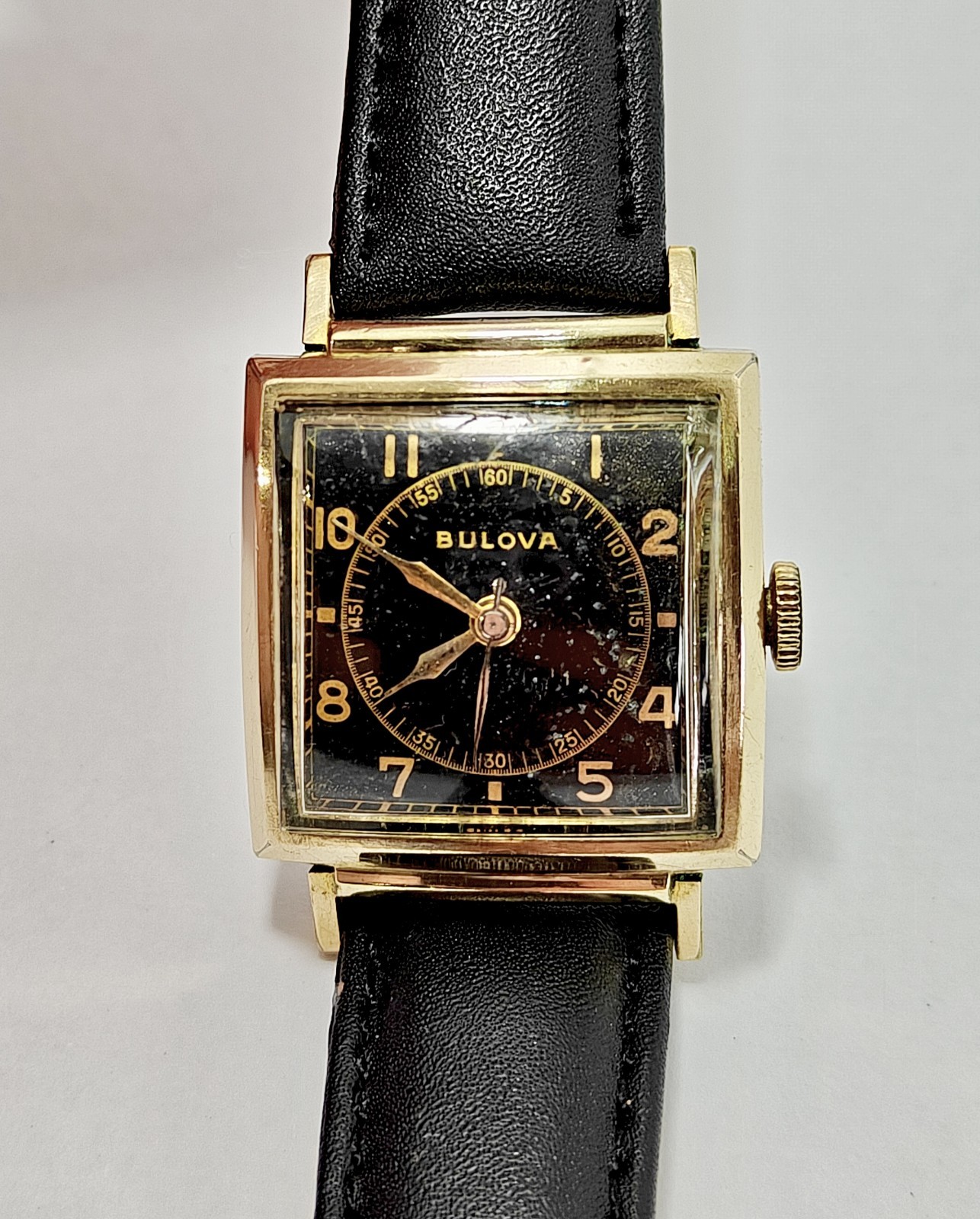 Vintage 1951 Bulova “Surgeon” Black Dial 17J Doctor’s Watch