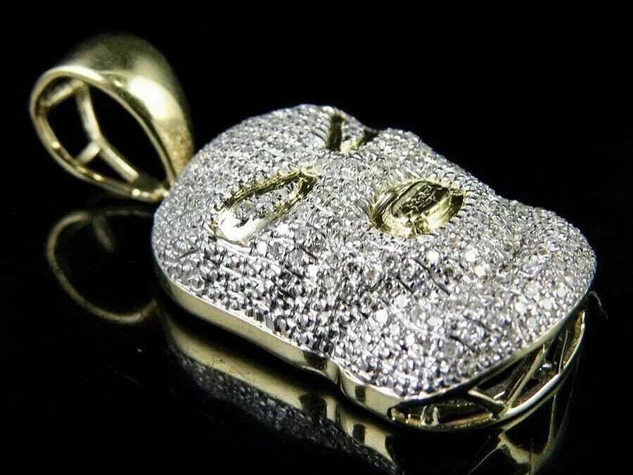 14K Yellow Gold Finish Ski Goon Mask Men’s Pendant 1.70Ct Lab Created Diamond
