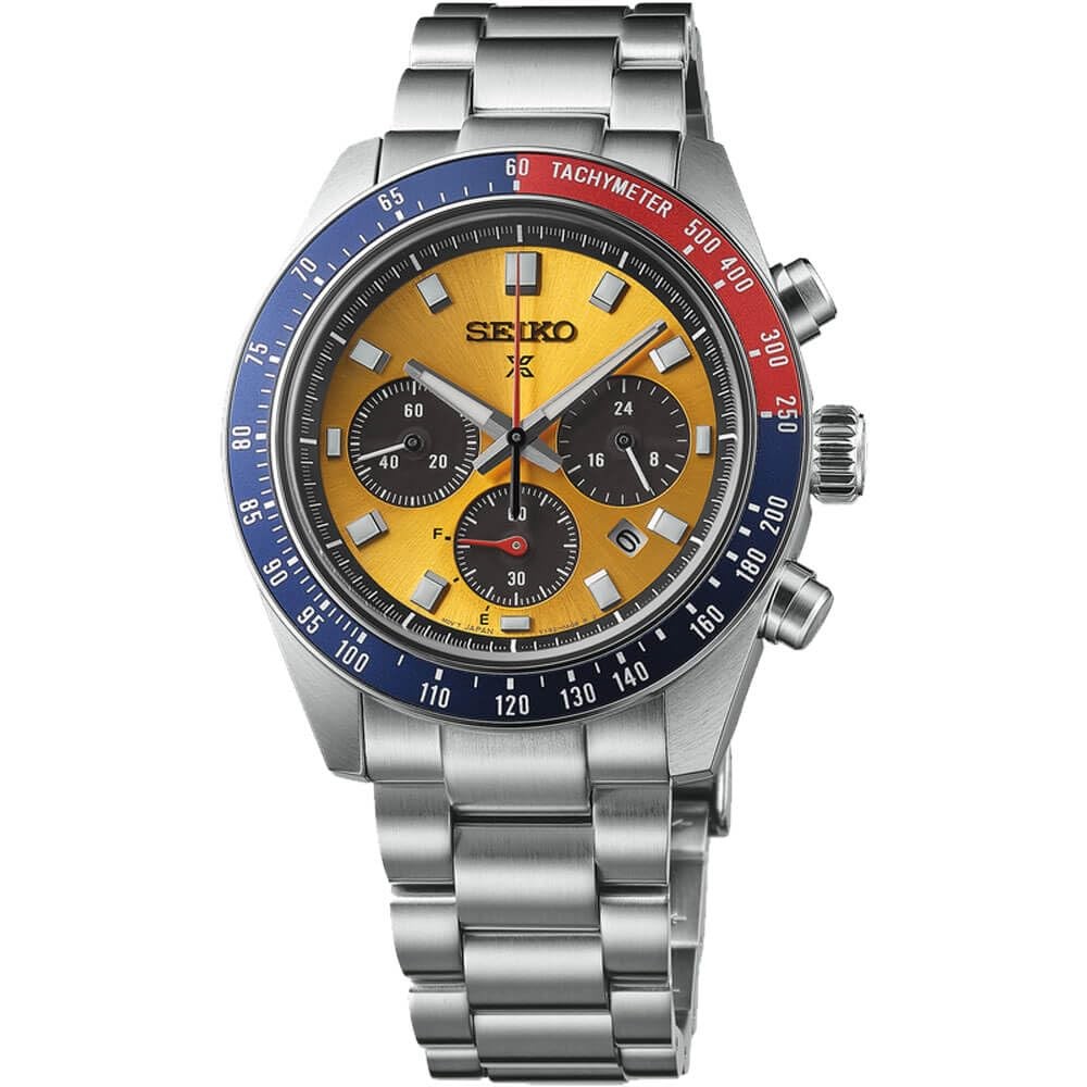 SEIKO Men’s PROSPEX Speedtimer Watch SSC947 Yellow