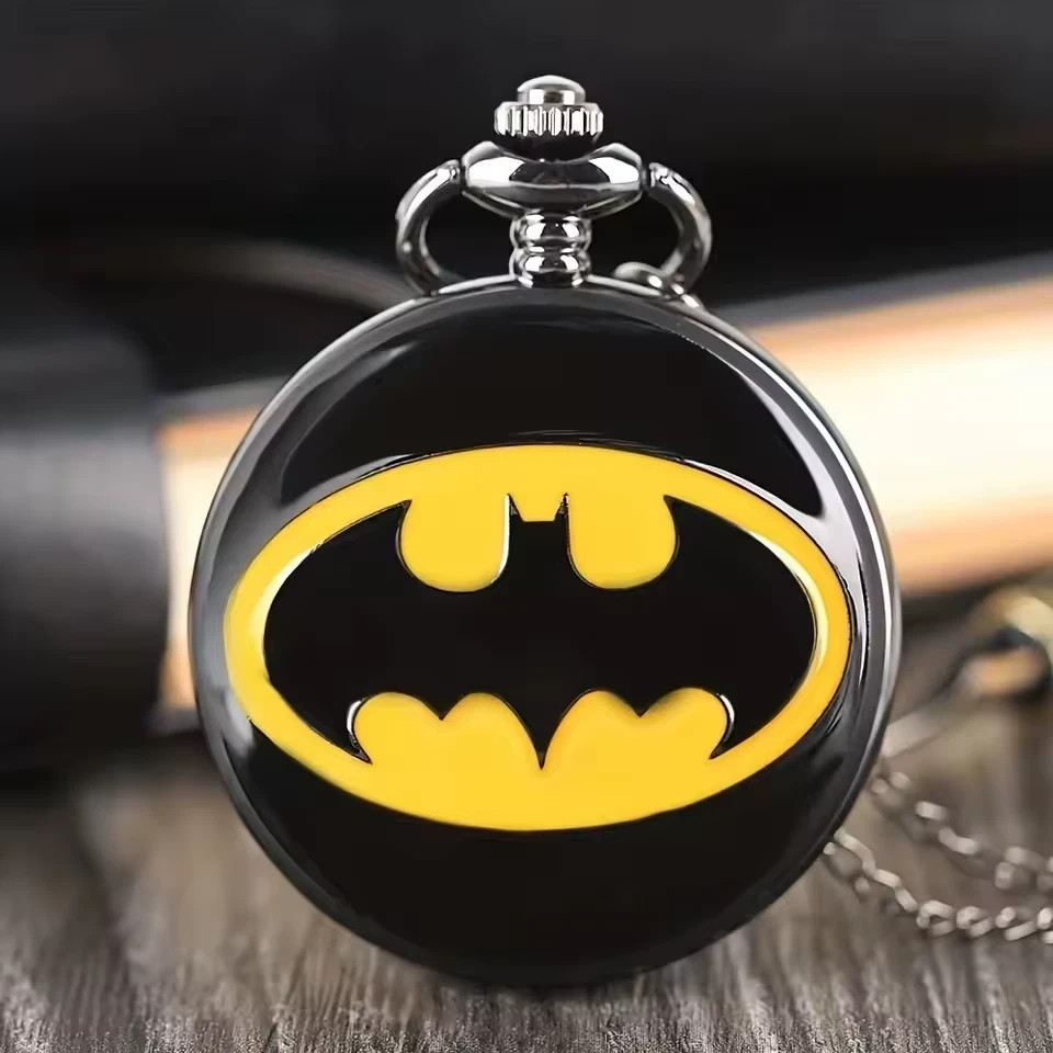 Batman NEW Pocket Watch DC Comic Fan Gift Dark Knight + FREE CHAIN $80