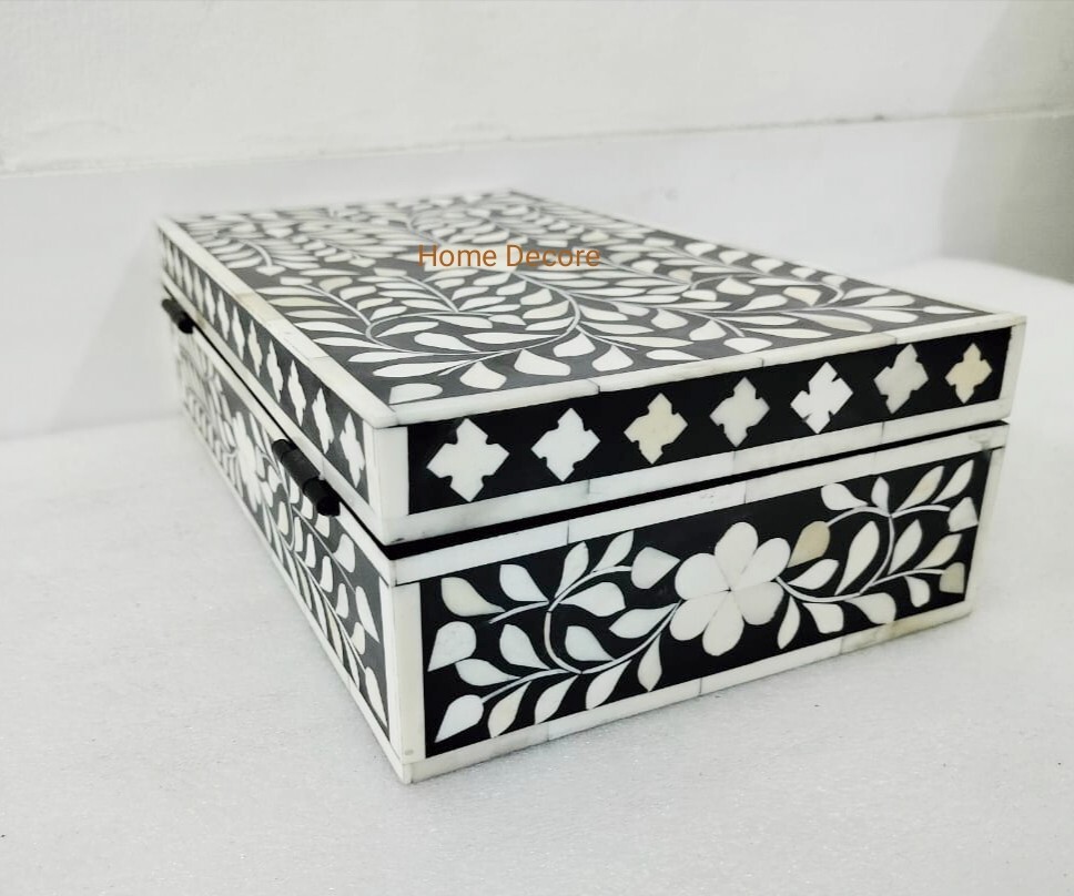 handmade bone inlay jewelry box, bone inlay box, bone inlay items, decor box,