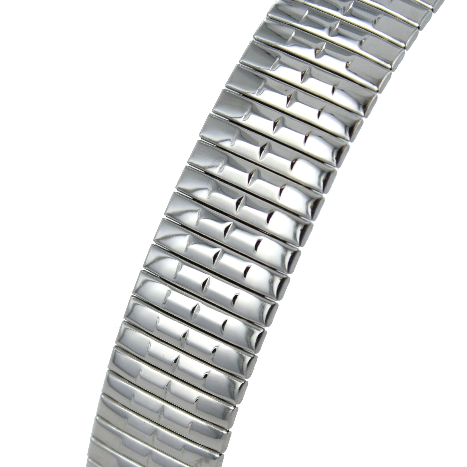 18mm Hirsch Twist-O-Flex Silver Tone Stainless Steel Mens Watch Band 885 BOGO!
