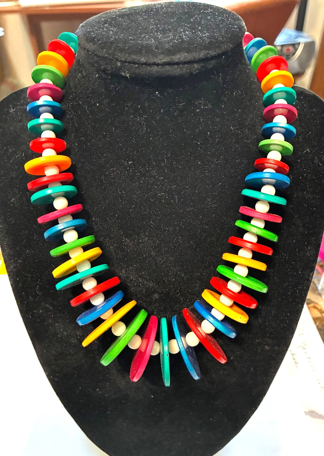 Vintage Fun Plastic Multicolored Discs 8 inches long