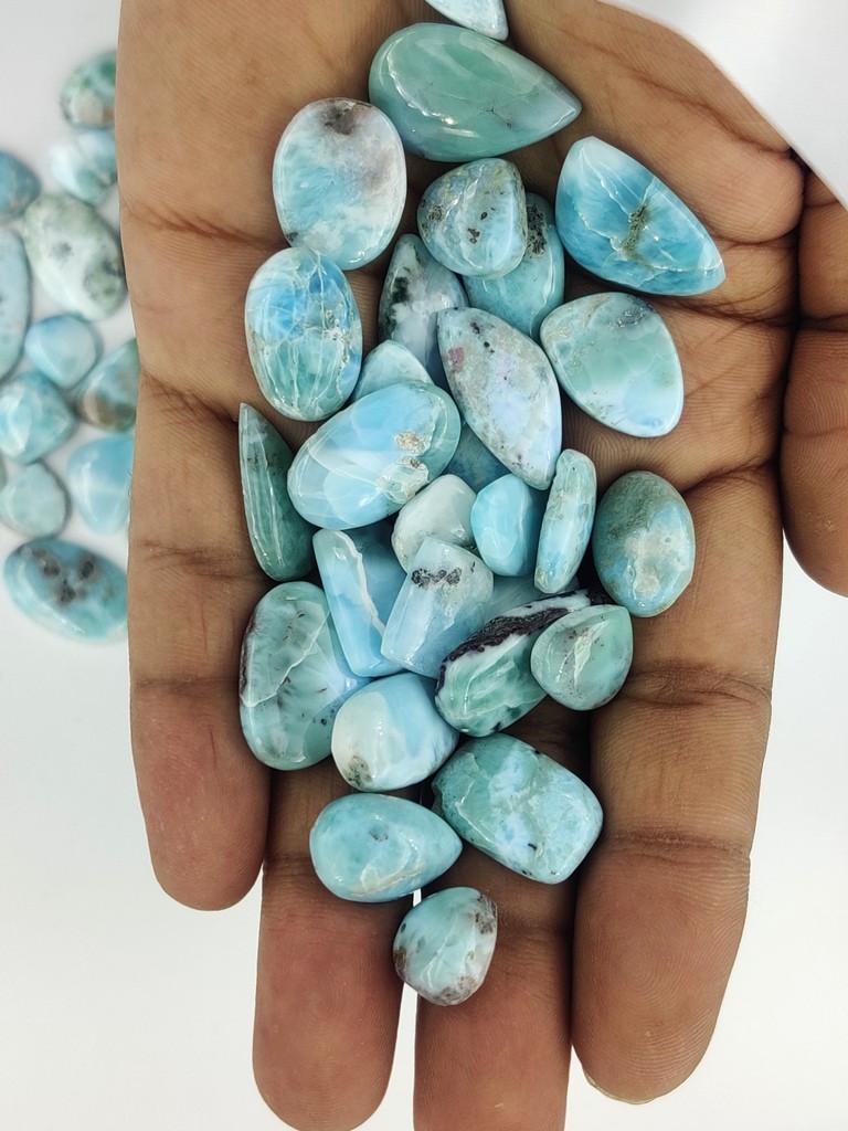Sky Blue Larimar Loose gemstones For Jewelry Making Wholesale Lot 71250