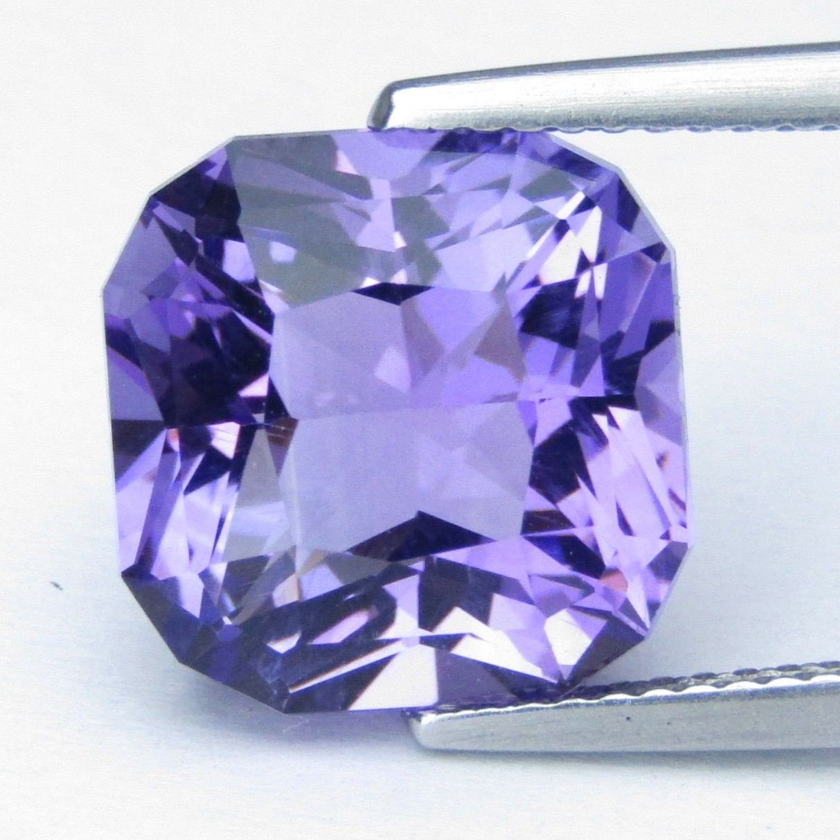 6.70Cts Genuine Natural Amethyst 11.8mm Cushion Custom Cut Loose Brazil Gemstone