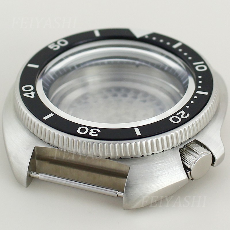 44mm Turtle Mod Stainless Watch Case Fit 28.5mm Dial For Seiko NH35 NH36 NH38