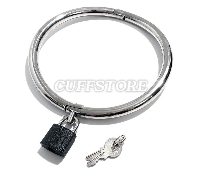 13.5″ Stainless Steel Curved Eternity Locking Collar – CuffStore