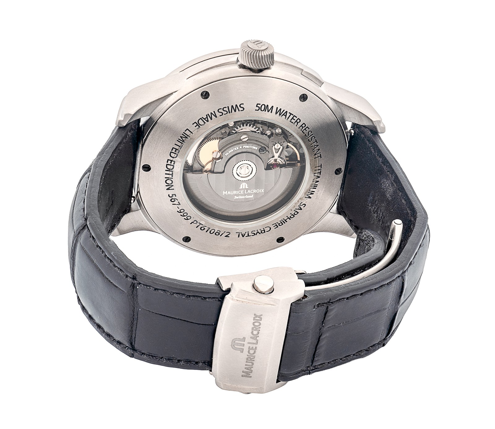 Maurice Lacroix Pontos Decentrique GMT 45mm Titanium Black Dial #567/999