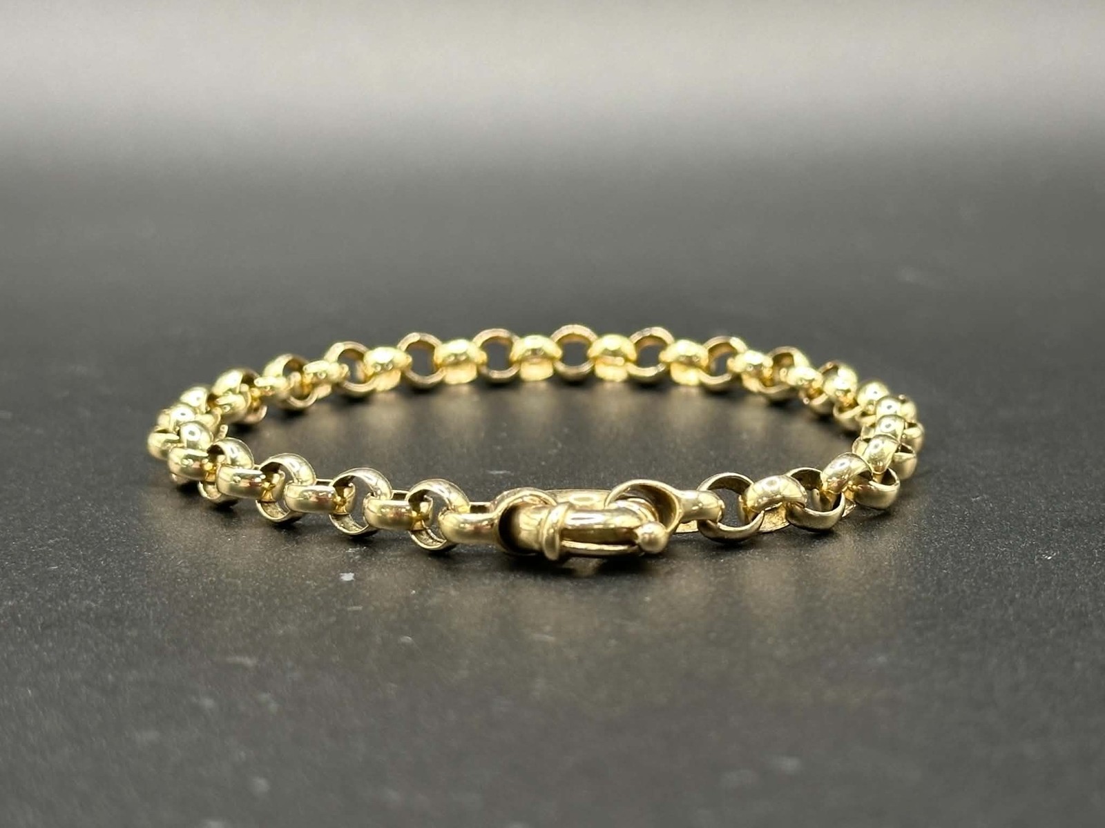 Ladies 9ct Yellow Gold Belcher Link Bracelet