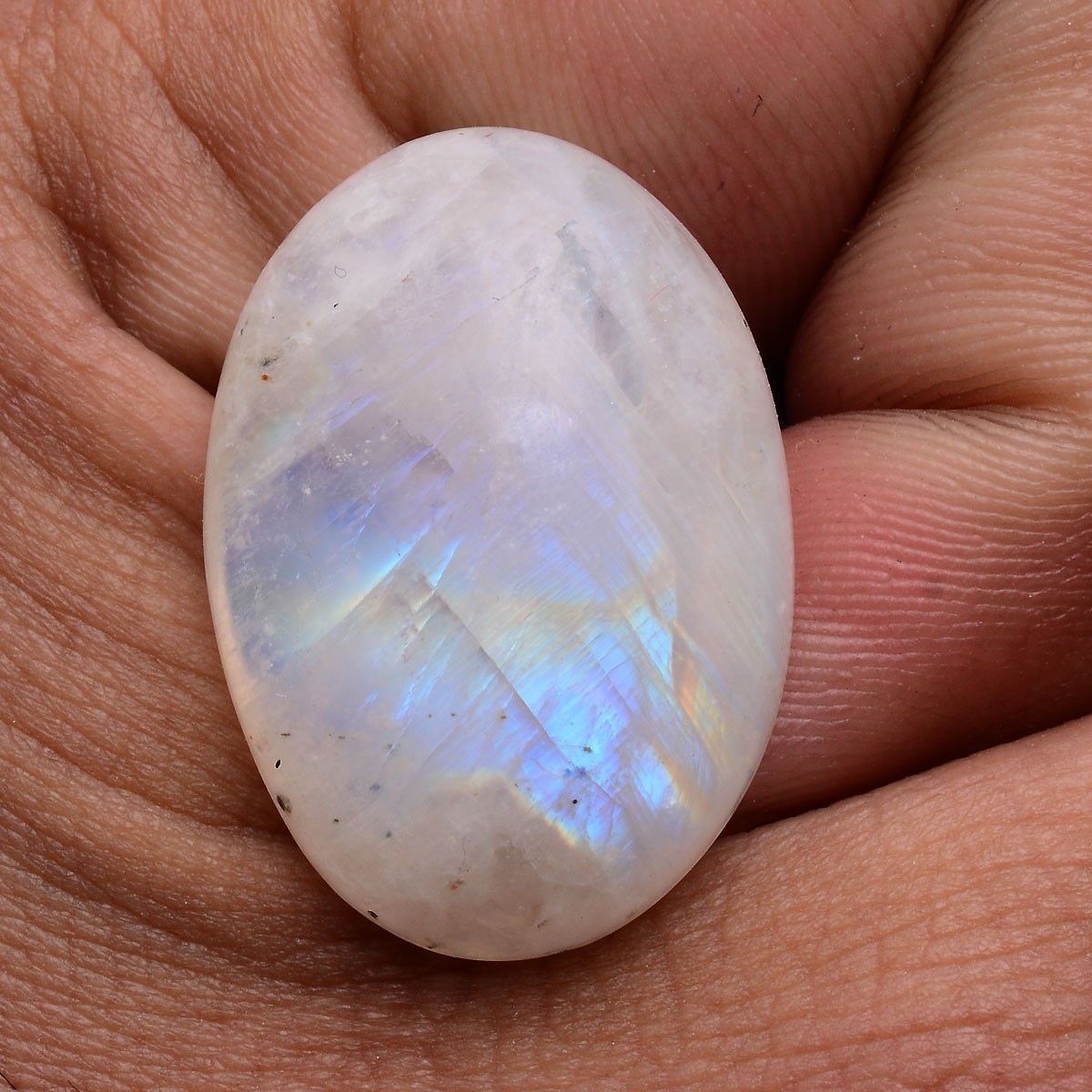 36.00 Cts Natural Rainbow Moonstone 27mmx19mm Pendant Size Cabochon Gemstone