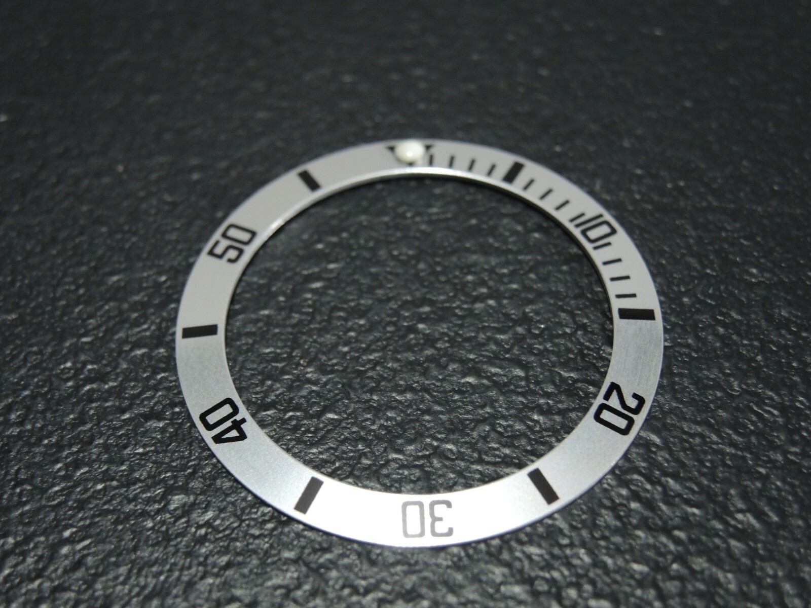 NEW SILVER SUBSTYLE BEZEL INSERT LARGE DIVERS 10BAR SKX031-033 (7S26-0040) WATCH
