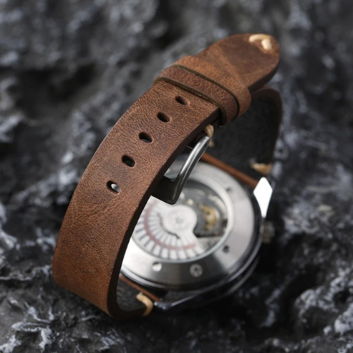 Handmade Vintage Genuine Leather Retro Style Watch Strap Band 18 19 20 21 22 MM
