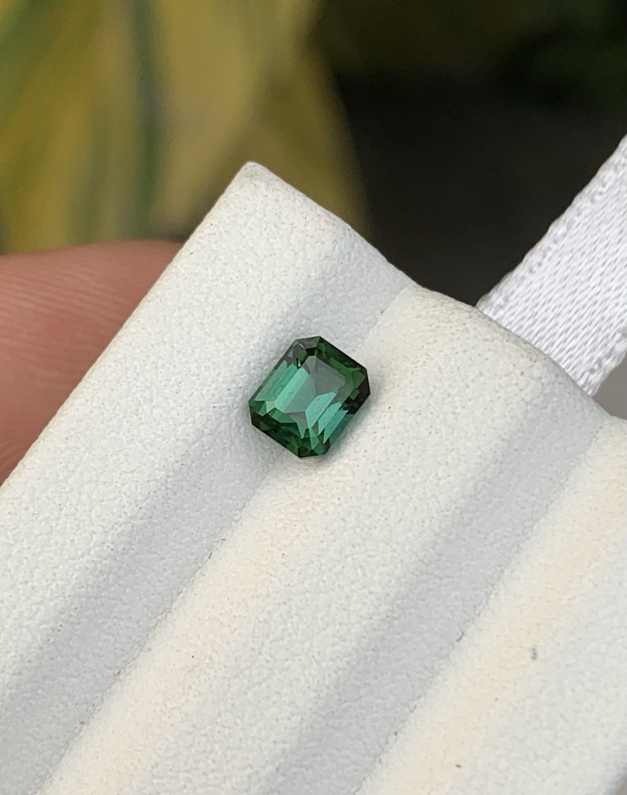 0.82 Carat Natural Green Tourmaline – 5mm Emerald Cut Afghanistan Loose Gemstone