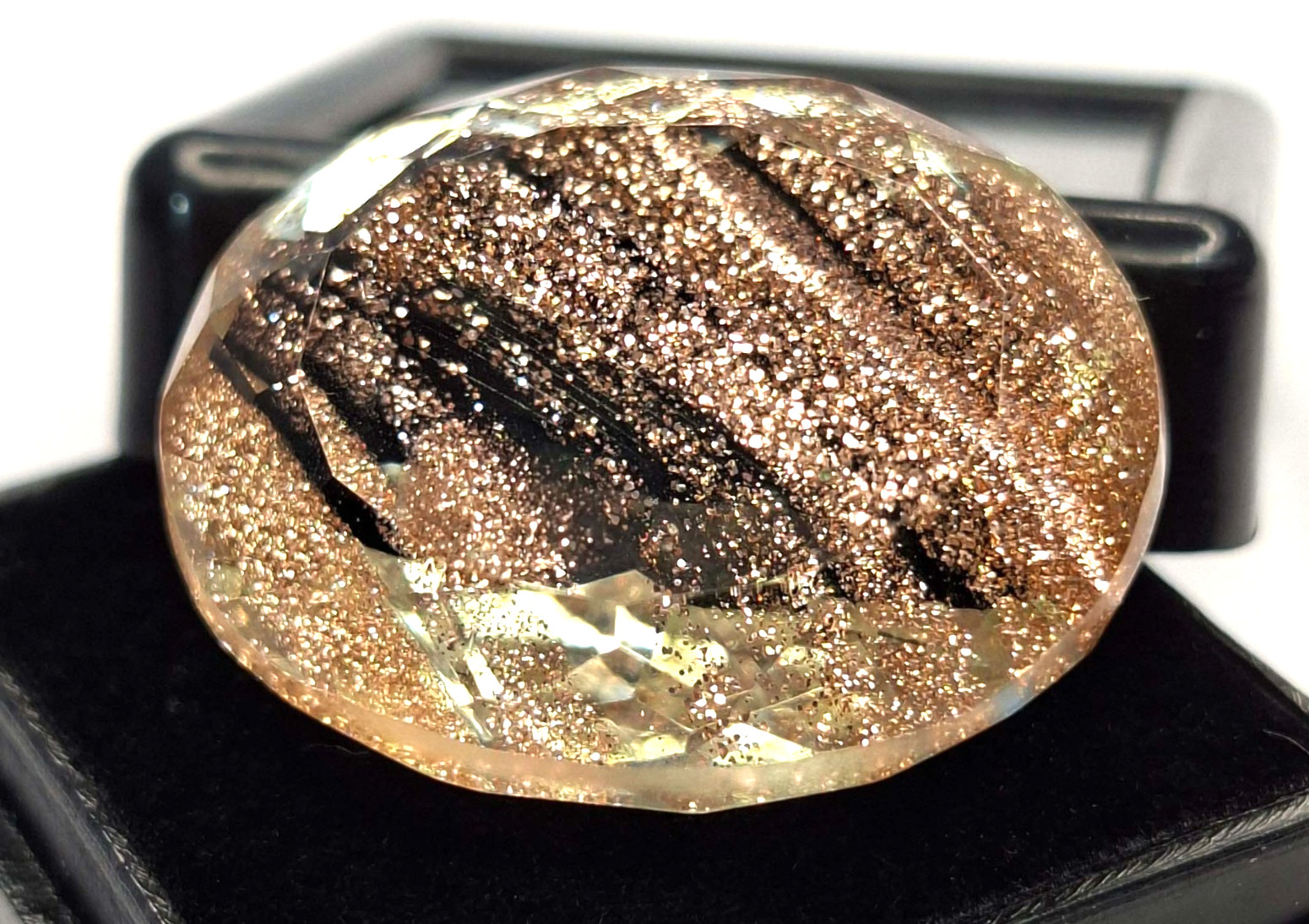 Natural Rutile Quartz Golden Oval Cut 31-33 Ct Certified Loose Gemstone RK806