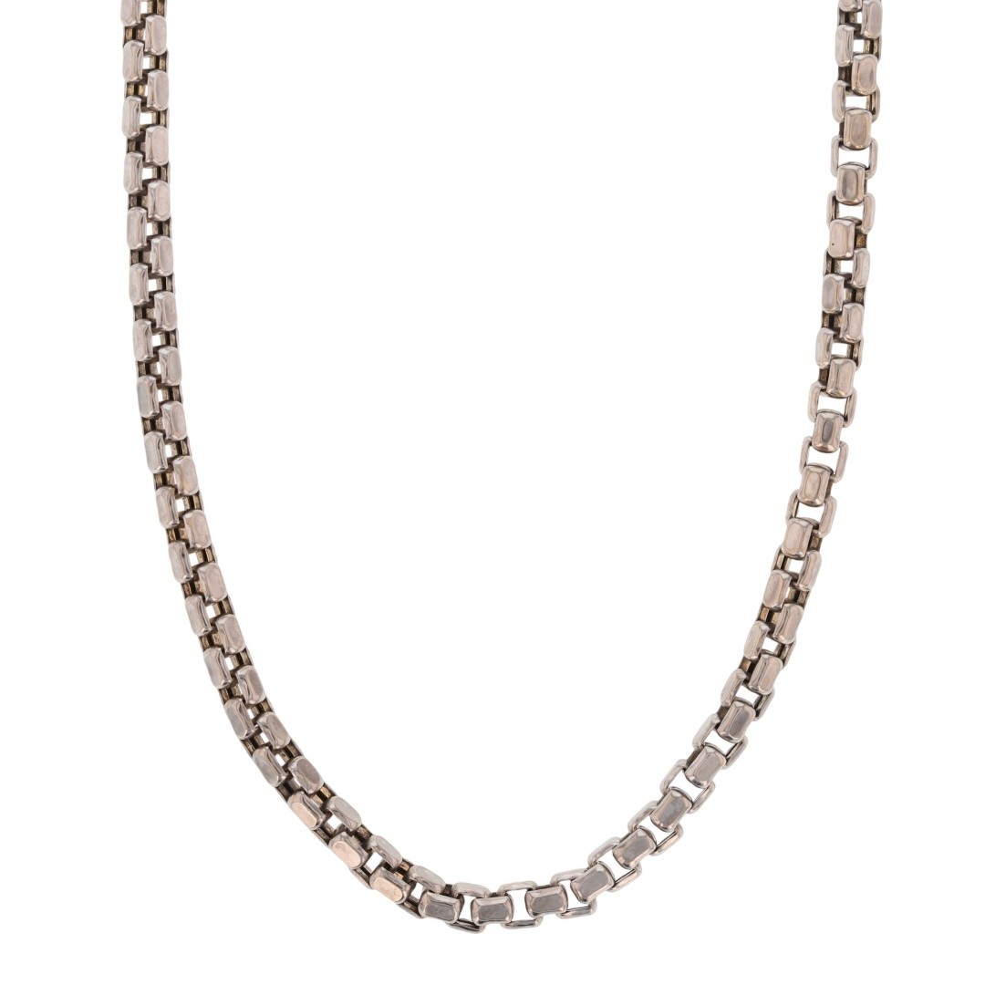 3.2mm Venetian Link Chain 20.5″ Necklace 10k White Gold 11.09 Grams