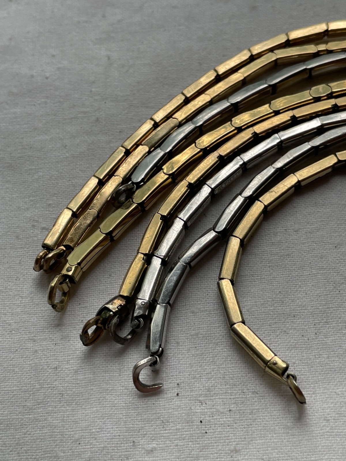 GREAT KIT!!! 8 art-deco USA gold filled ladies watch bands – lot 0807