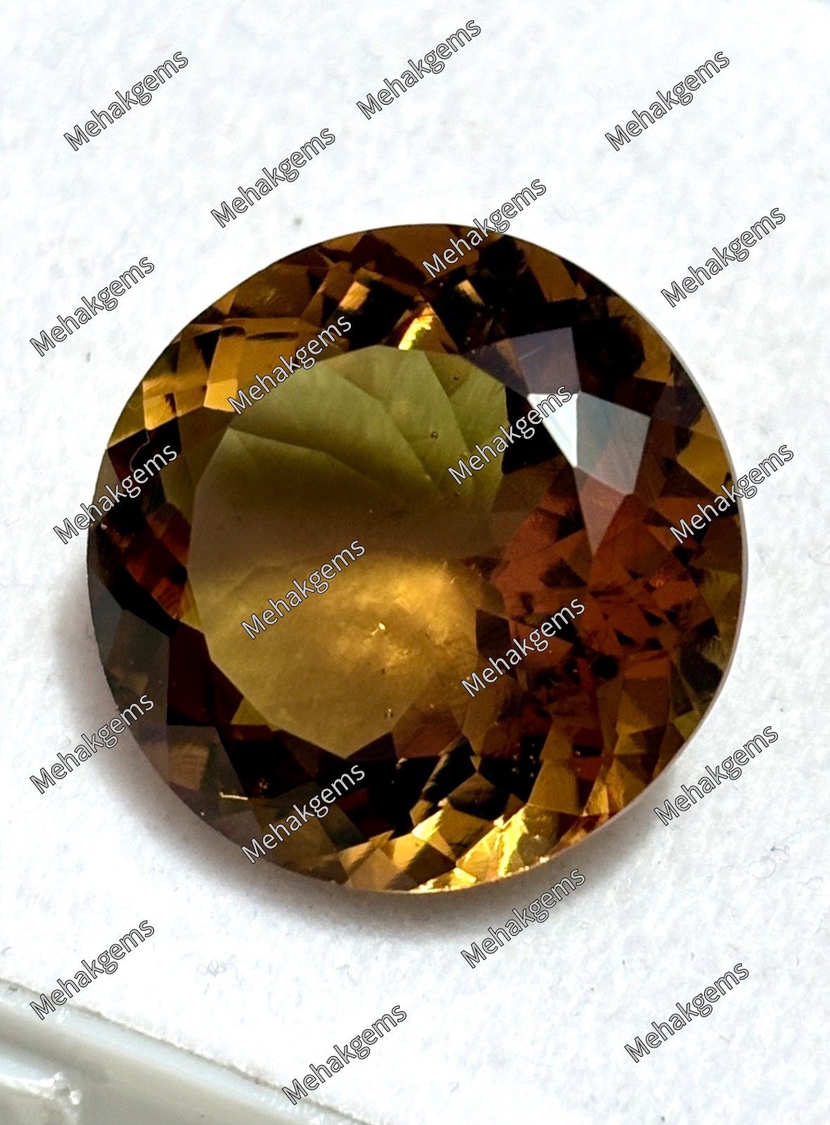 38Ct Certified Color Change Zultanite Round Gemstone, for Wire Wrapping