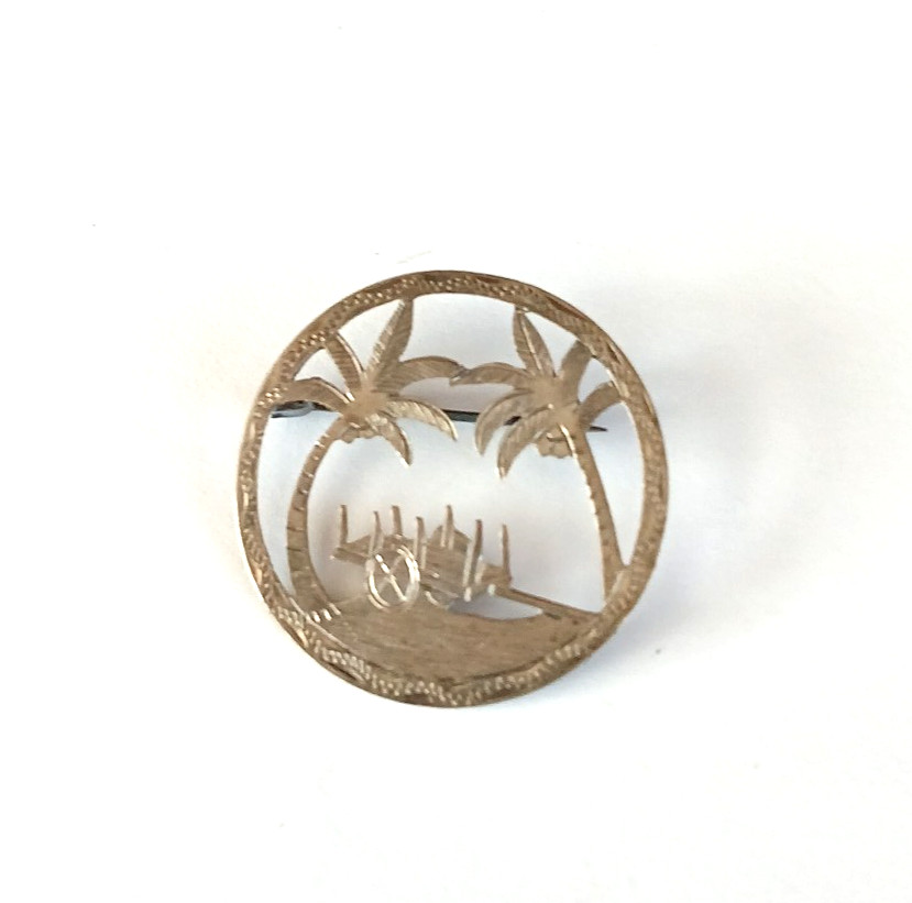 Vintage 900 Silver EL Salvador Palm Tree Brooch Pin
