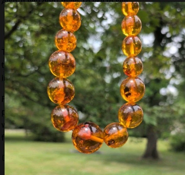 Vintage Baltic Amber Graduated Bead Necklace 132g 24″ UV Reactive Estate