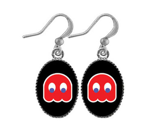 ❦ New LAVISHY Drop Dangle Earrings PAC-MAN Arcade Video Game Pop Art Wire Drop