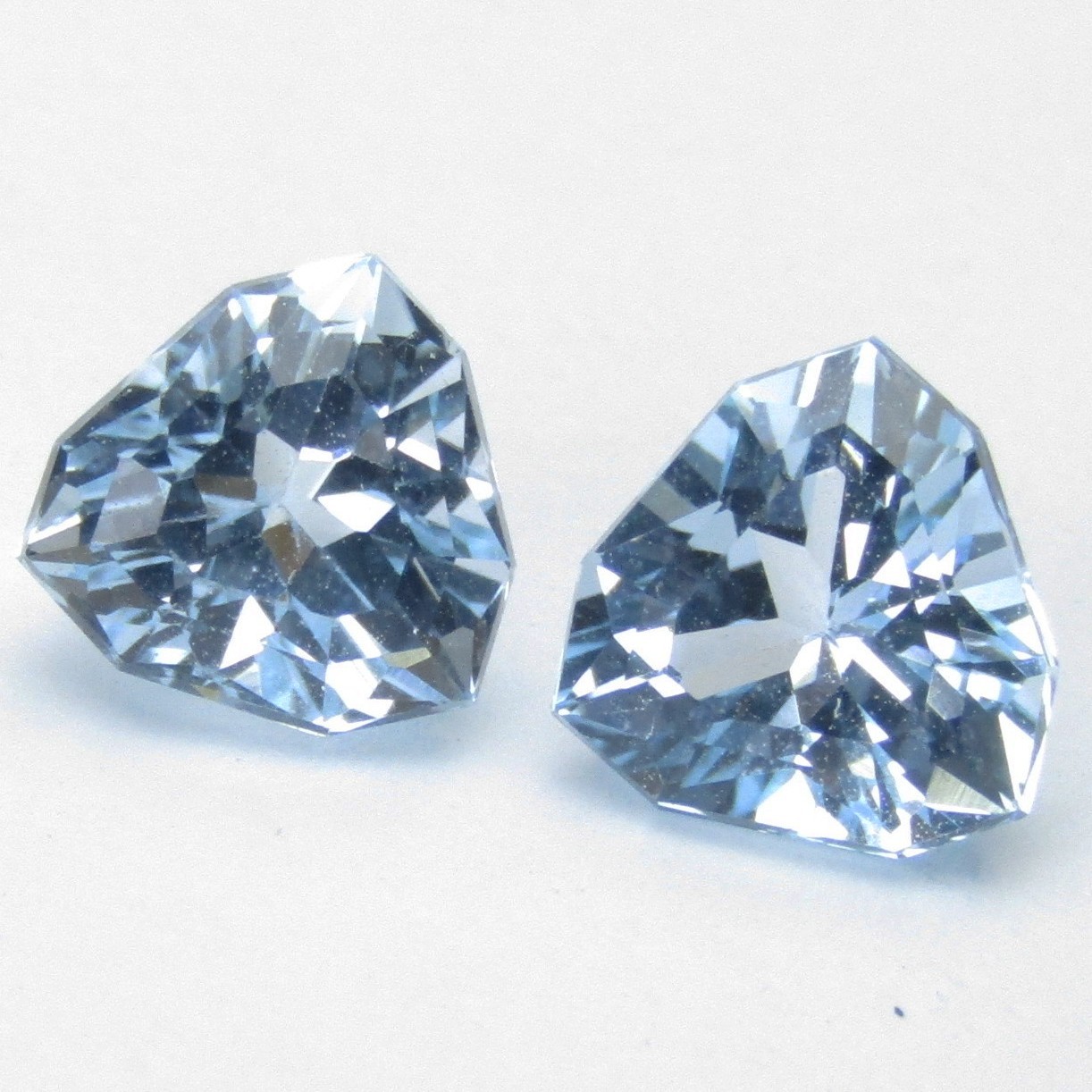 3.38Cts Impressive Natural Sky Blue Topaz Fancy Trillion Matching Pair Gemstones