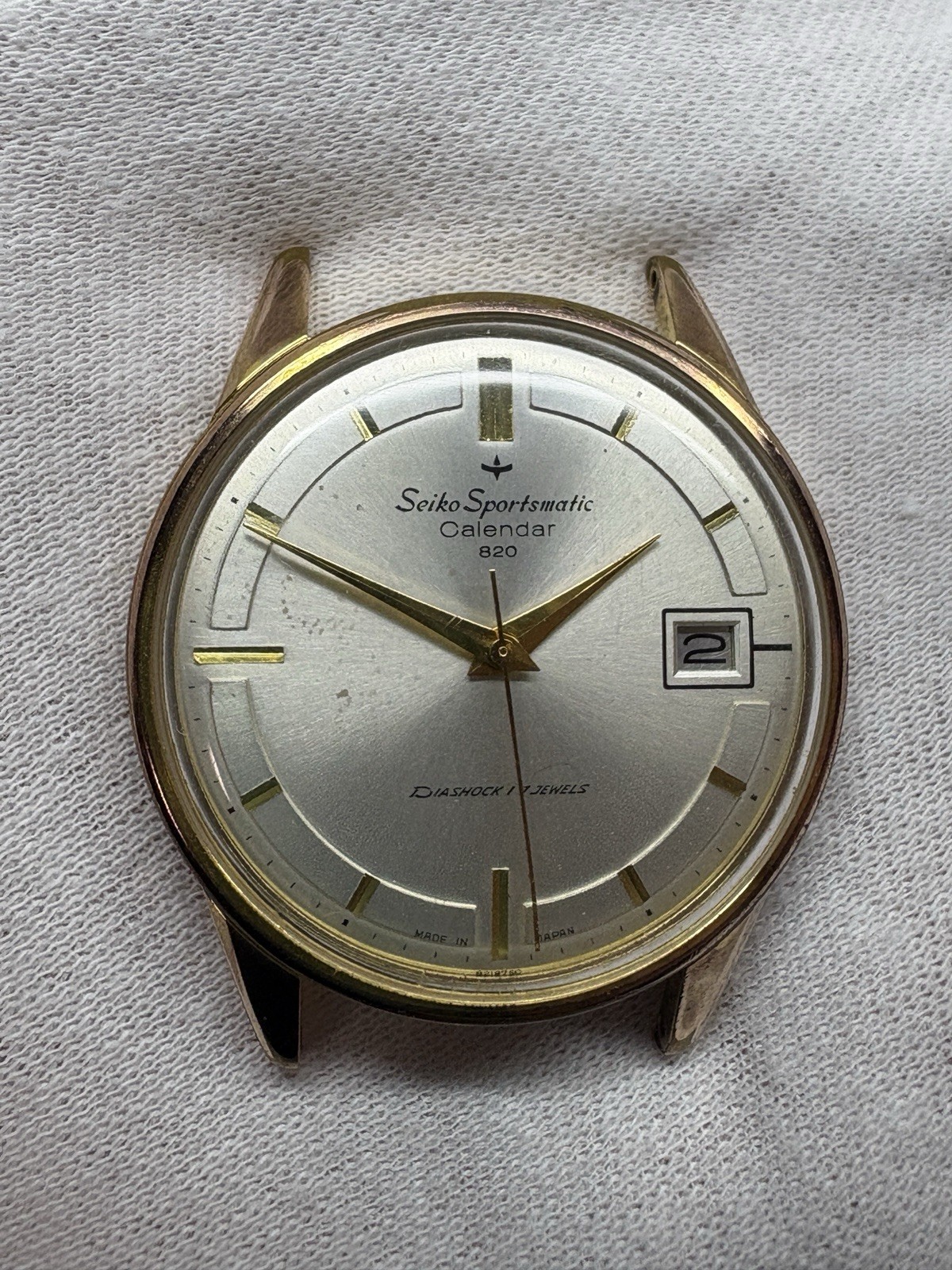 SEIKO Sportsmatic Calendar 820 15040D Vintage 1964 Automatic Overhauled Japan